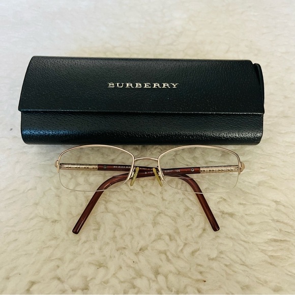 Burberry B 1157 1011 Half rim Gold metal brown plastic Eyeglass’s Frame main image 4